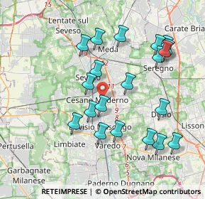 Mappa 20031 Cesano Maderno MB, Italia (3.8825)