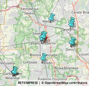 Mappa 20031 Cesano Maderno MB, Italia (4.36417)