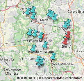 Mappa 20031 Cesano Maderno MB, Italia (3.8715)