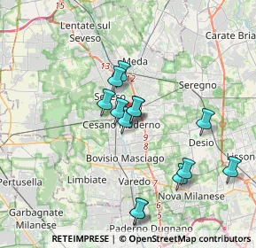 Mappa 20031 Cesano Maderno MB, Italia (3.20231)