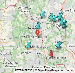 Mappa 20031 Cesano Maderno MB, Italia (4.57333)