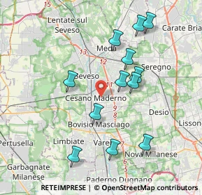 Mappa 20031 Cesano Maderno MB, Italia (3.74167)