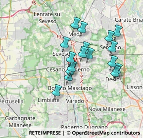 Mappa 20031 Cesano Maderno MB, Italia (2.96353)