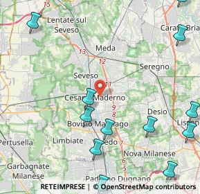 Mappa 20031 Cesano Maderno MB, Italia (6.54067)