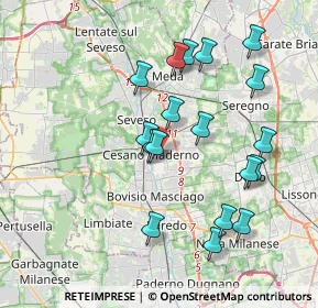 Mappa 20031 Cesano Maderno MB, Italia (3.73556)