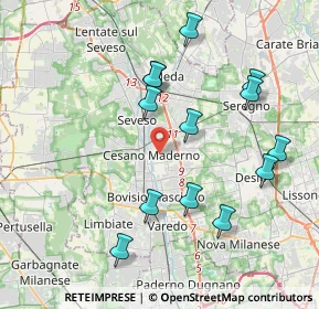 Mappa 20031 Cesano Maderno MB, Italia (4.00923)