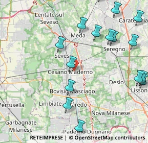 Mappa 20031 Cesano Maderno MB, Italia (6.0215)