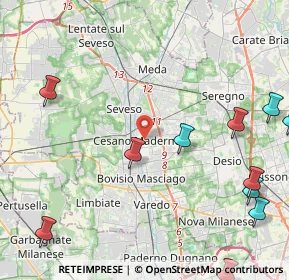 Mappa 20031 Cesano Maderno MB, Italia (6.30833)