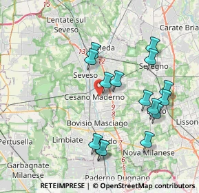 Mappa 20031 Cesano Maderno MB, Italia (3.86467)