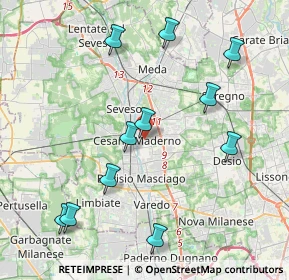 Mappa 20031 Cesano Maderno MB, Italia (4.40909)