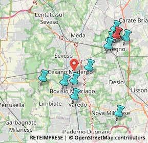 Mappa 20031 Cesano Maderno MB, Italia (4.11333)