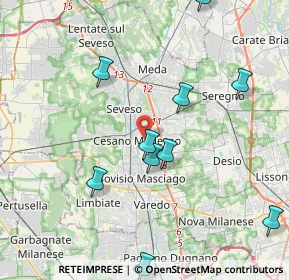 Mappa 20031 Cesano Maderno MB, Italia (5.76929)