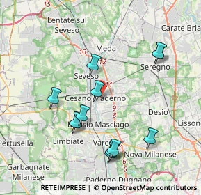 Mappa 20031 Cesano Maderno MB, Italia (3.88167)