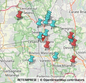 Mappa 20031 Cesano Maderno MB, Italia (3.80375)