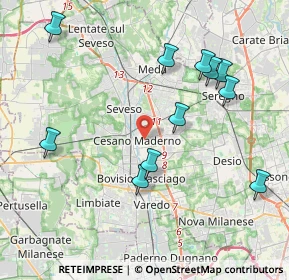 Mappa 20031 Cesano Maderno MB, Italia (4.32545)