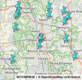 Mappa 20031 Cesano Maderno MB, Italia (5.20214)