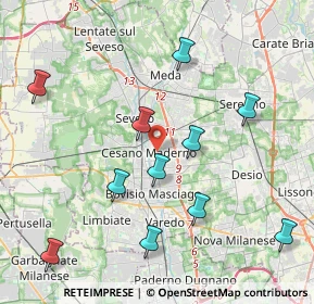 Mappa 20031 Cesano Maderno MB, Italia (4.38091)
