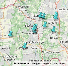 Mappa 20031 Cesano Maderno MB, Italia (3.23545)