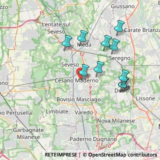 Mappa Via Venezia, 20031 Cesano Maderno MB, Italia (3.77273)