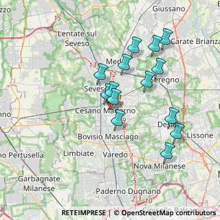 Mappa Via Venezia, 20031 Cesano Maderno MB, Italia (3.35643)