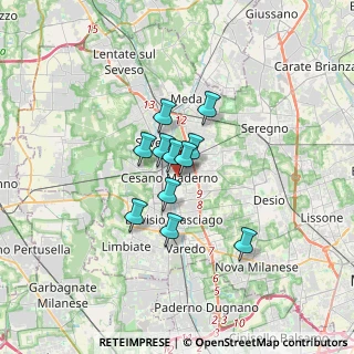 Mappa Via Venezia, 20031 Cesano Maderno MB, Italia (2.10636)