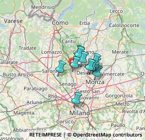 Mappa 20031 Cesano Maderno MB, Italia (7.10636)