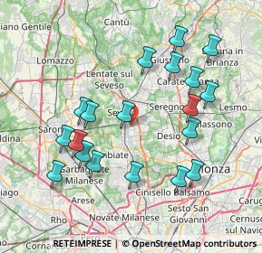 Mappa 20031 Cesano Maderno MB, Italia (7.87895)