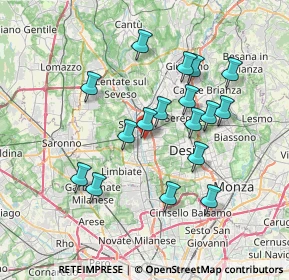 Mappa 20031 Cesano Maderno MB, Italia (6.64235)