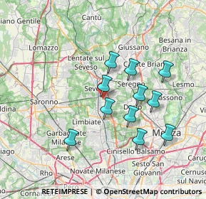 Mappa 20031 Cesano Maderno MB, Italia (6.34273)