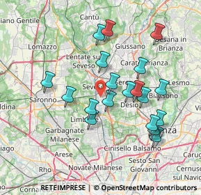 Mappa 20031 Cesano Maderno MB, Italia (6.87053)