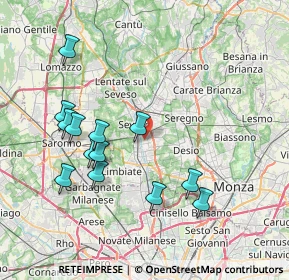 Mappa 20031 Cesano Maderno MB, Italia (7.84308)