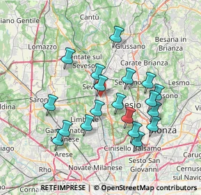 Mappa 20031 Cesano Maderno MB, Italia (6.81579)
