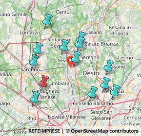 Mappa 20031 Cesano Maderno MB, Italia (7.44308)