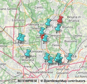 Mappa 20031 Cesano Maderno MB, Italia (7.33357)