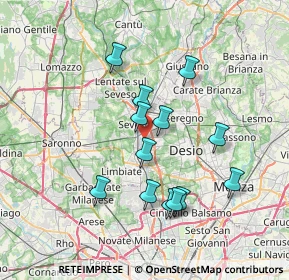 Mappa 20031 Cesano Maderno MB, Italia (6.55385)