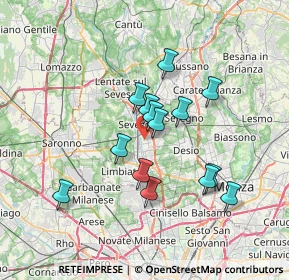 Mappa 20031 Cesano Maderno MB, Italia (5.85286)