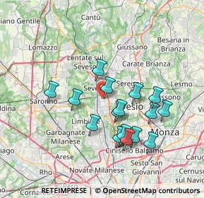 Mappa 20031 Cesano Maderno MB, Italia (6.59706)
