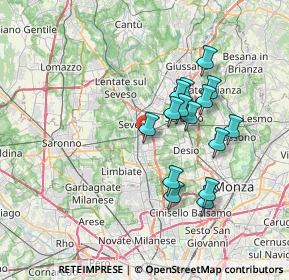 Mappa 20031 Cesano Maderno MB, Italia (6.33267)