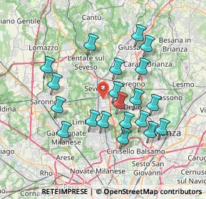 Mappa 20031 Cesano Maderno MB, Italia (6.8625)