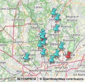 Mappa 20031 Cesano Maderno MB, Italia (6.31385)