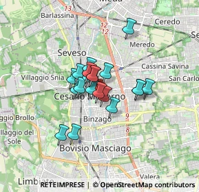 Mappa 20031 Cesano Maderno MB, Italia (1.0845)