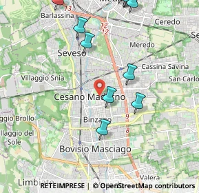 Mappa 20031 Cesano Maderno MB, Italia (2.54083)