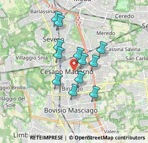 Mappa 20031 Cesano Maderno MB, Italia (1.32333)