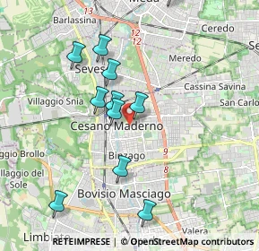 Mappa 20031 Cesano Maderno MB, Italia (1.85818)