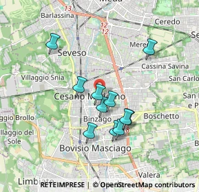 Mappa 20031 Cesano Maderno MB, Italia (1.51545)