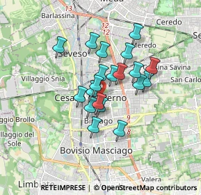 Mappa 20031 Cesano Maderno MB, Italia (1.2445)