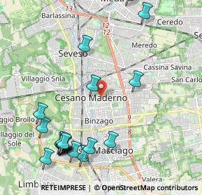 Mappa 20031 Cesano Maderno MB, Italia (2.55421)