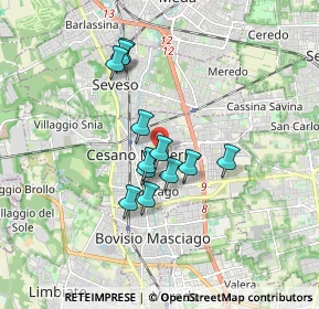 Mappa 20031 Cesano Maderno MB, Italia (1.34583)