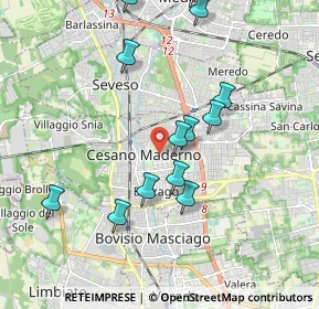 Mappa 20031 Cesano Maderno MB, Italia (1.97385)