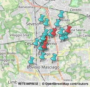 Mappa Via Venezia, 20031 Cesano Maderno MB, Italia (1.252)